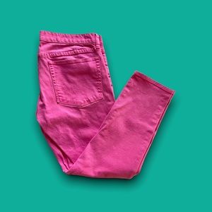J.Crew Jeans hot pink TOOTHPICK sz 32 Stretch L: 36” w: 17.5” inseam 10”
